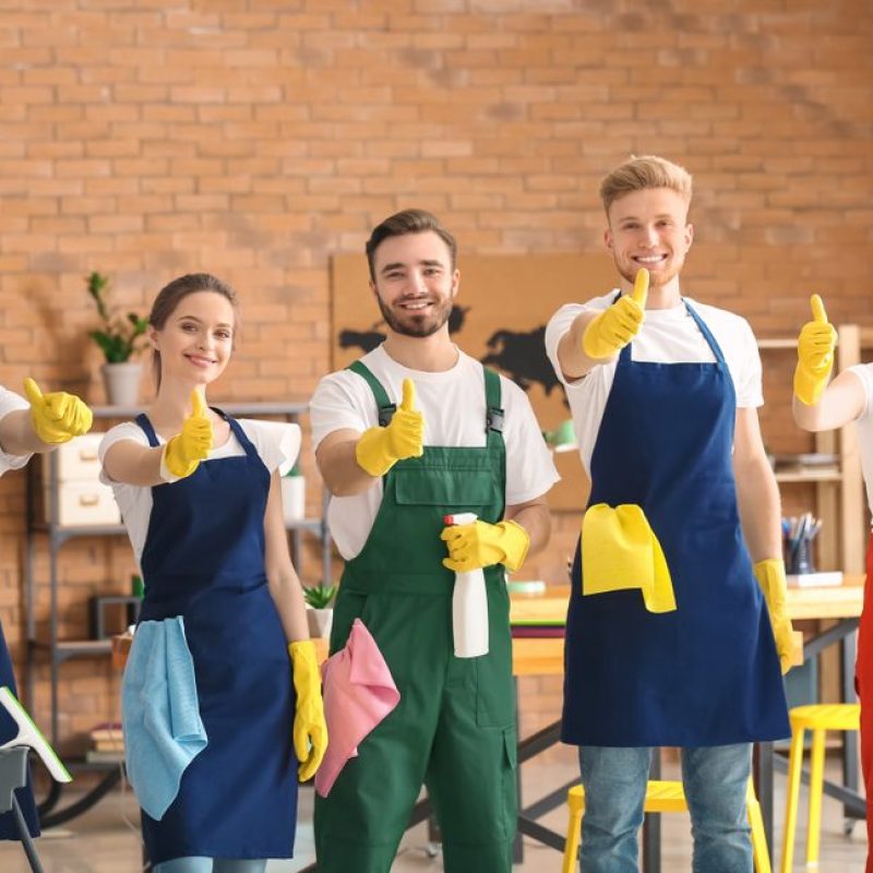 Qualified cleaning workers